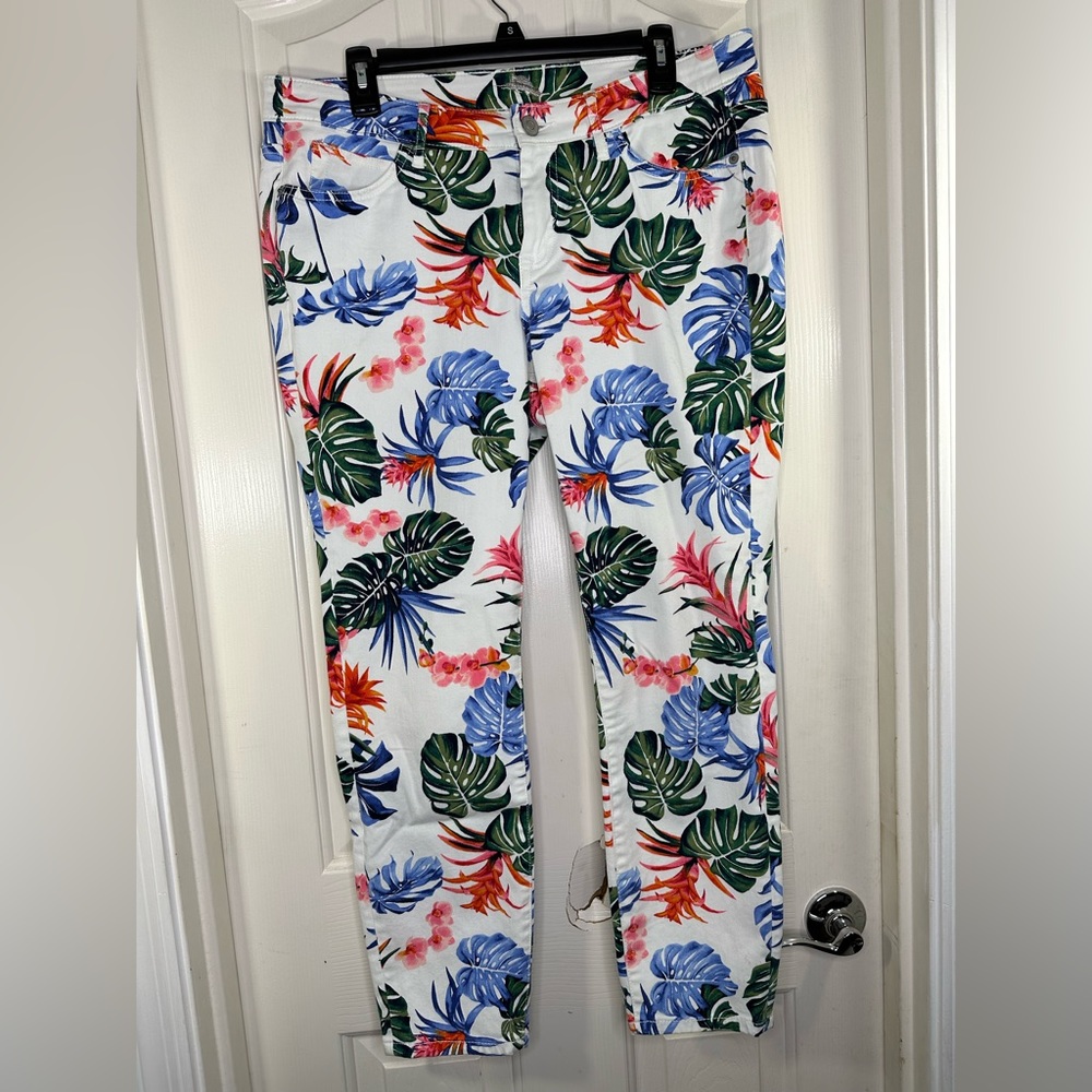Tommy Bahama Denim Bogart Blooms Skinny Ankle Floral Womens size 31x28